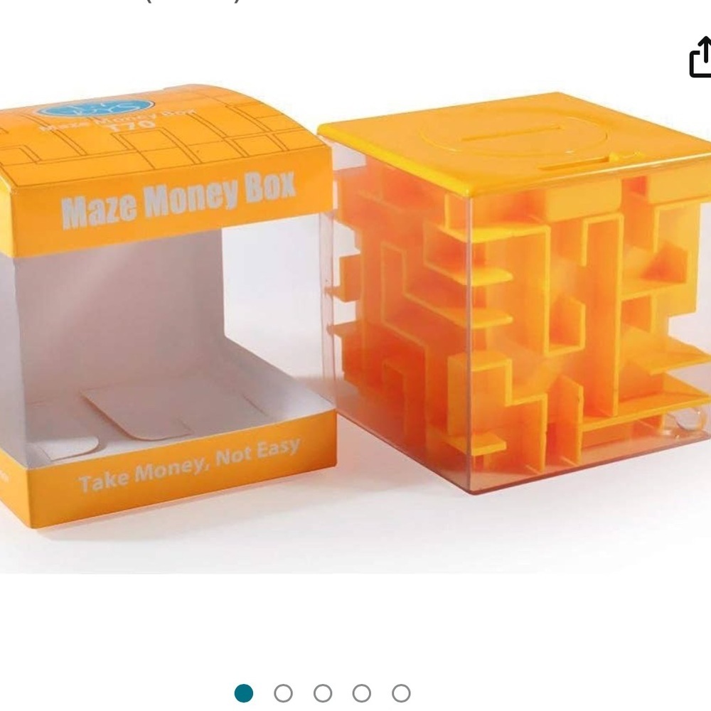 Maze Money Box - yellow